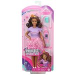 Barbie PRINCESS ADVENTURE KAMARÁDKA 3 sv.hnědé vlasy růžová sukně – Zboží Mobilmania
