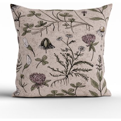 MKLuzkoviny.cz bavlna Renforcé Herbář béžový 40 x 40 cm – Zboží Dáma