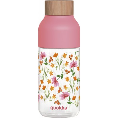 QUOKKA Ice Plastová láhev PINK FLOWERS 570 ml – Hledejceny.cz