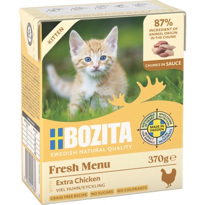 Bozita Kitten kousky v omáčce s kuřecím 370 g – Zbozi.Blesk.cz