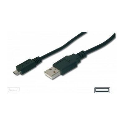 Digitus AK-300110-010-S USB 2.0 USB A samec na USB micro B samec, 2x stíněný, 1m – Zbozi.Blesk.cz