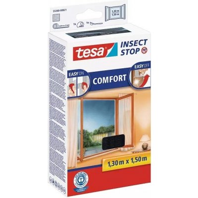 Tesa Insect Stop síť proti hmyzu COMFORT do oken antracitová 1,3 × 1,5 m – Zbozi.Blesk.cz