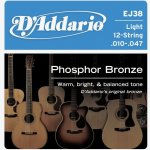 D'ADDARIO EJ38 Phosphor Bronze 12 Light - .010 - .047 – Zboží Dáma