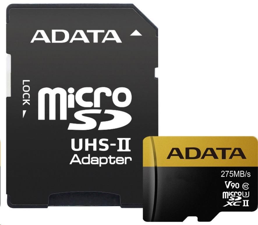 ADATA microSDXC 64GB UHS-II U3 AUSDX64GUII3CL10-CA1 od 787 Kč - Heureka.cz