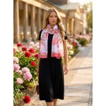 Classic Scarf šála s lososově růžovými květy – Zbozi.Blesk.cz