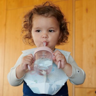 Mininor lahev s brčkem Tritan 220 ml Rose – Zboží Dáma