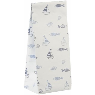 Ib Laursen Papírový sáček Sea 22,5 cm, modrá barva, papír – Zboží Živě