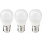 NEDIS LED žárovka E27/ G45/ 4,9 W/ 220 V/ 470 lm/ 2700 K/ teplá bílá/ matná/ 3 kusy – Hledejceny.cz