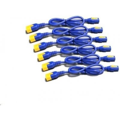 APC AP8702S-WWX590 Power Cord Kit, ( 6ea) ,Locking, 10A, 100-230V, C13 to C14 0,6m, modrý – Hledejceny.cz