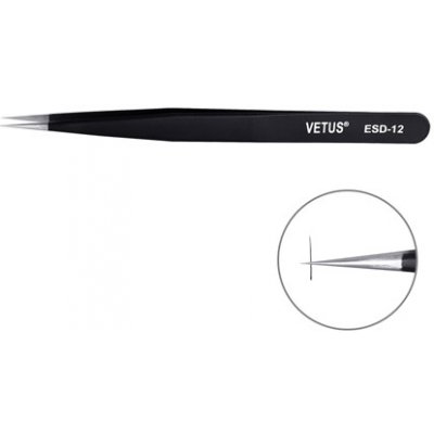 BL Lashes Vetus rovná pinzeta extra lehká 135 mm Black – Zboží Mobilmania