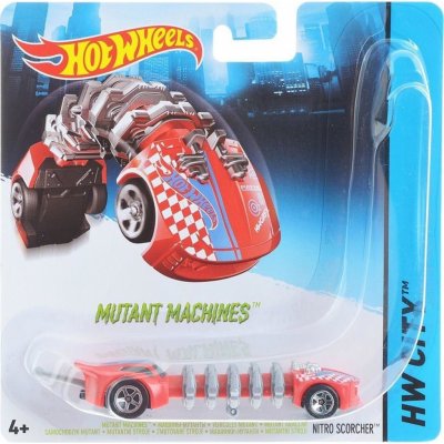 Hot Wheels Mutant Machines Red Top Speed Power Tread And Nitro Scorcher New