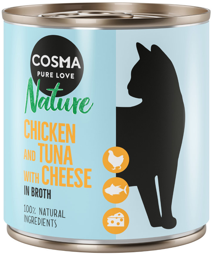 Cosma Nature kuřecí a tuňák se sýrem 24 x 280 g