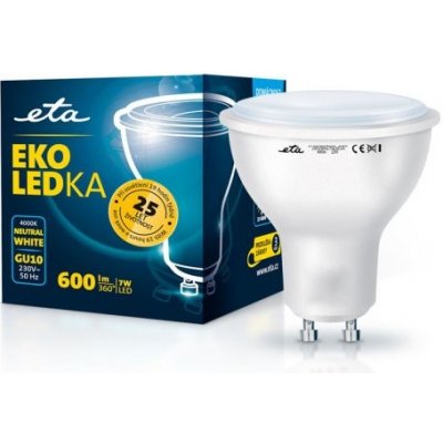 Eta EKO LEDka bodová 7W, GU10, neutrální bílá ETAGU10W7NW01