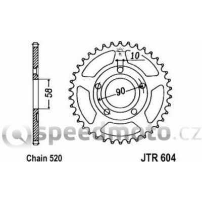 JT Sprockets JTR 604-44 | Zboží Auto