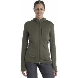 Icebreaker dámská merino mikina s kapucí zip Wmns Quantum III LS Zip Hood Loden