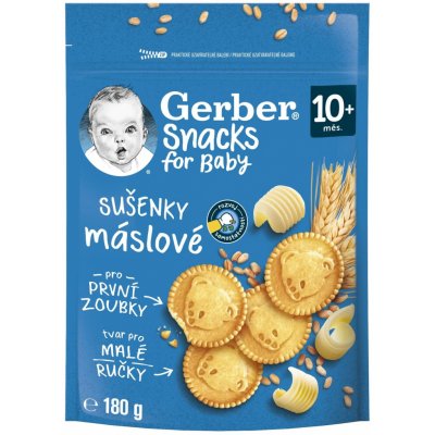 Gerber Snacks máslové sušenky 180 g – Zboží Dáma