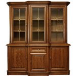 Nábytek z lesa - Dubová kredenc, vitrína DB21 History - 183/206/50cm (š/v/h) – Sleviste.cz