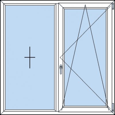 OknaDvereNaMiru.cz Dvoukřídlé plastové okno bílá 90 x 110 cm – Hledejceny.cz