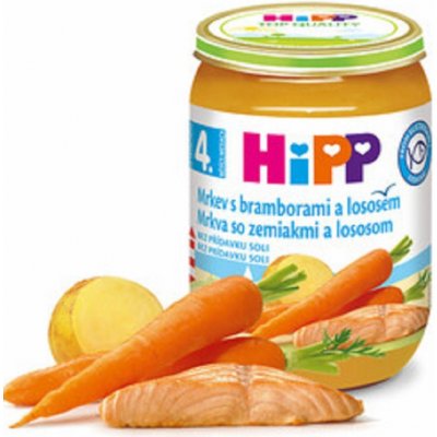 HiPP Mrkev s bramborami a lososem 190 g