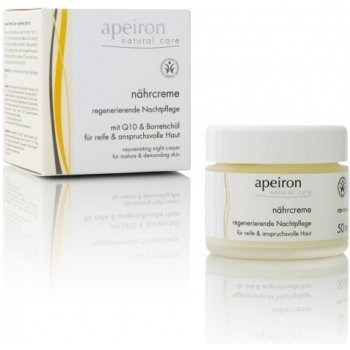Apeiron Natural Care výživující krém regenerační noční péče 50 ml