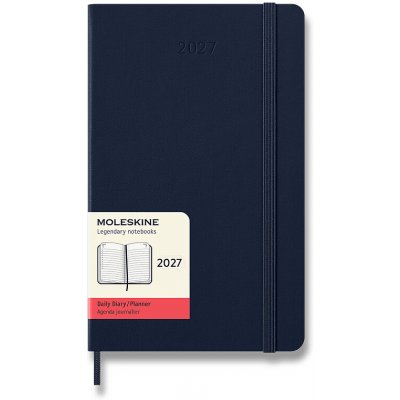 Moleskine A5 denní 2027 modrý – Zboží Mobilmania
