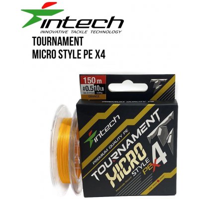 Intech Šňůra Tournament Micro Style PE X4 Orange 150m 0,069mm – Zboží Mobilmania