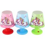 Mini lampička s jednorožcem na stůl plast 7x10,5cm na baterie 3 barvy
