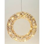 Koopman Vánoční dekorace kovový věnec 20 LED teplá bílá, zlatá, pr. 30 x 7 cm – Hledejceny.cz