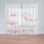 Sablio Záclony Růžové mraky: 2ks 150x250cm – Hledejceny.cz