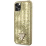 Pouzdro Guess, Rhinestones Triangle Metal Logo iPhone 11 Pro MAX zlaté – Zboží Mobilmania