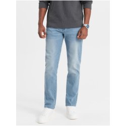 Ombre Clothing Světle modré pánské straight fit džíny
