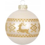 GREEN GATE Skleněná vánoční baňka Winter Deer zlatá barva sklo – Hledejceny.cz