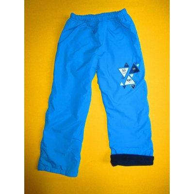 Arex zateplené šusťákové kalhoty s potiskem tyrkysově modrá