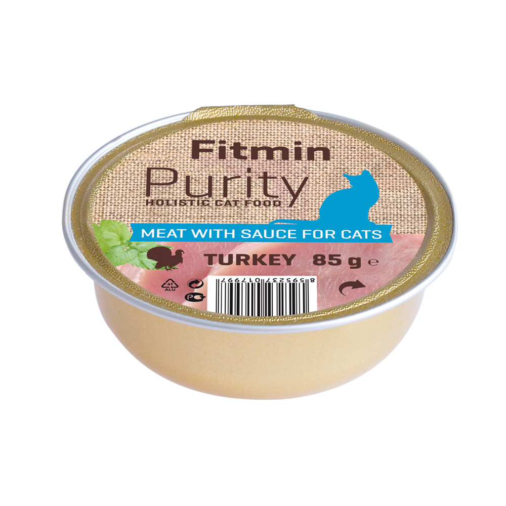 Fitmin Purity Krůtí maso ve vývaru pro kočky 85 g