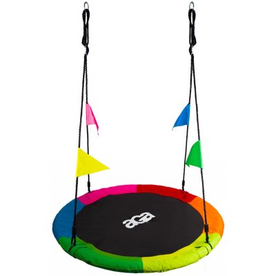 Aga závěsný houpací kruh 90 cm šestibarevná s vlajkami – Hledejceny.cz
