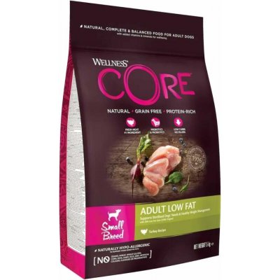 Wellness Core Wellness Dog Low Fat Adult Small krůta 5 kg – Zboží Mobilmania