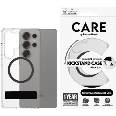 PanzerGlass Care Samsung Galaxy S25 Ultra čirý/černý Kickstand & QI CRRFBKQG38488 – Zboží Mobilmania