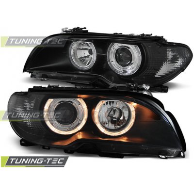 Tuning-Tec Přední čirá světla BMW 3 E46 Coupe (2003 - 2006) - černé - Angel Eyes – Hledejceny.cz