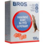 Rodenticid BROS parafínové bloky na myši a potkany 100g – Sleviste.cz