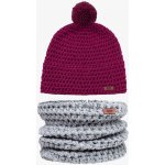 Doke Set merino háčkovaný kulich Pink a nákrčník light – Hledejceny.cz