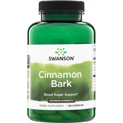 Swanson Skořice Cinnamon Maximum Strength 120 kapslí – Hledejceny.cz