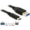 usb kabel Delock DL0196 USB 10 Gbps (USB 3.1, Gen 2) Typ A samec > USB Type-C™ samec 0,5m, černý