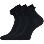 Boma Krajka dámské slabé ponožky 3 páry černá – Zboží Mobilmania