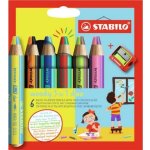 Stabilo woody 3v1 duo dvojfarebná tuha 6 ks sada so strúhadlom – Zbozi.Blesk.cz