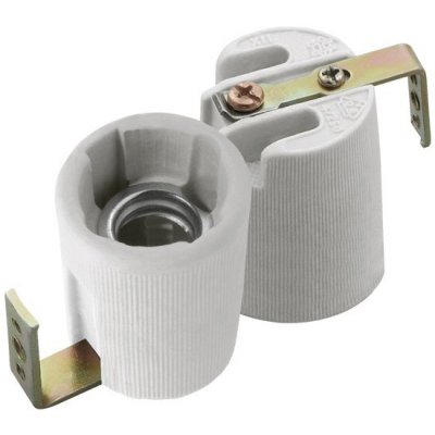 Instalační objímka Kanlux HLDR-E14 (CH143-E14), E14, keramická + kovový držák | Zboží Auto