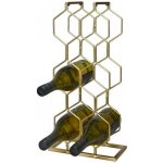 EXCELLENT Stojan na víno kovový 8 lahví zlatá KO-C37880420 – Hledejceny.cz