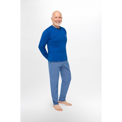 Marcel 412 pánské pyžamo dlouhé modré