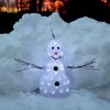 Vánoční osvětlení STAR TRADING Malá LED figurka Crystal Snowman venkovní