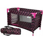 LEAN Toys Alice Black s růžovou postýlkou pro panenky – Zboží Dáma
