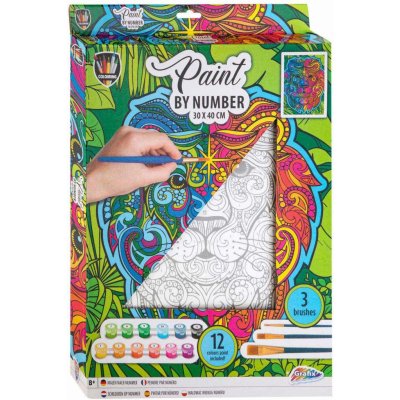 GRAFIX Malování podle čísel Lev plátno na rámu 30 x 40 cm 158560 – Hledejceny.cz